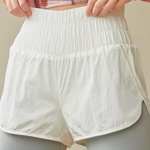 Free People White Way Home athletic Shorts